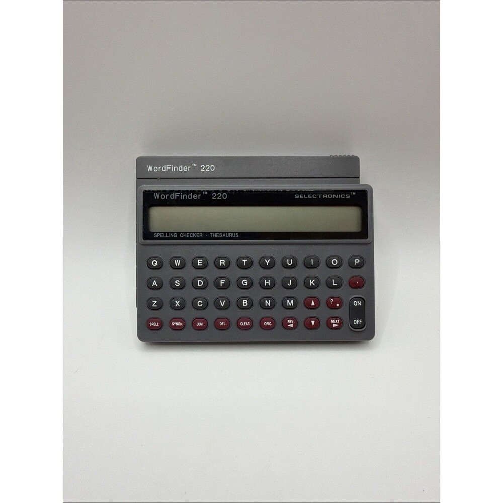 Vintage WordFinder 220 Selectronics Spelling Checker Thesaurus  HH220 Pre-owned